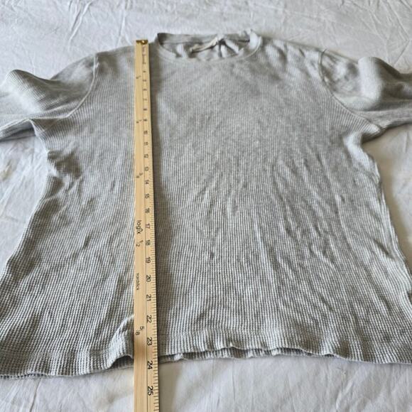 Everlane Men’s Waffle Knit Gray Long Sleeve T-Shirt Size M Minimalist Streetwear - Picture 6 of 8